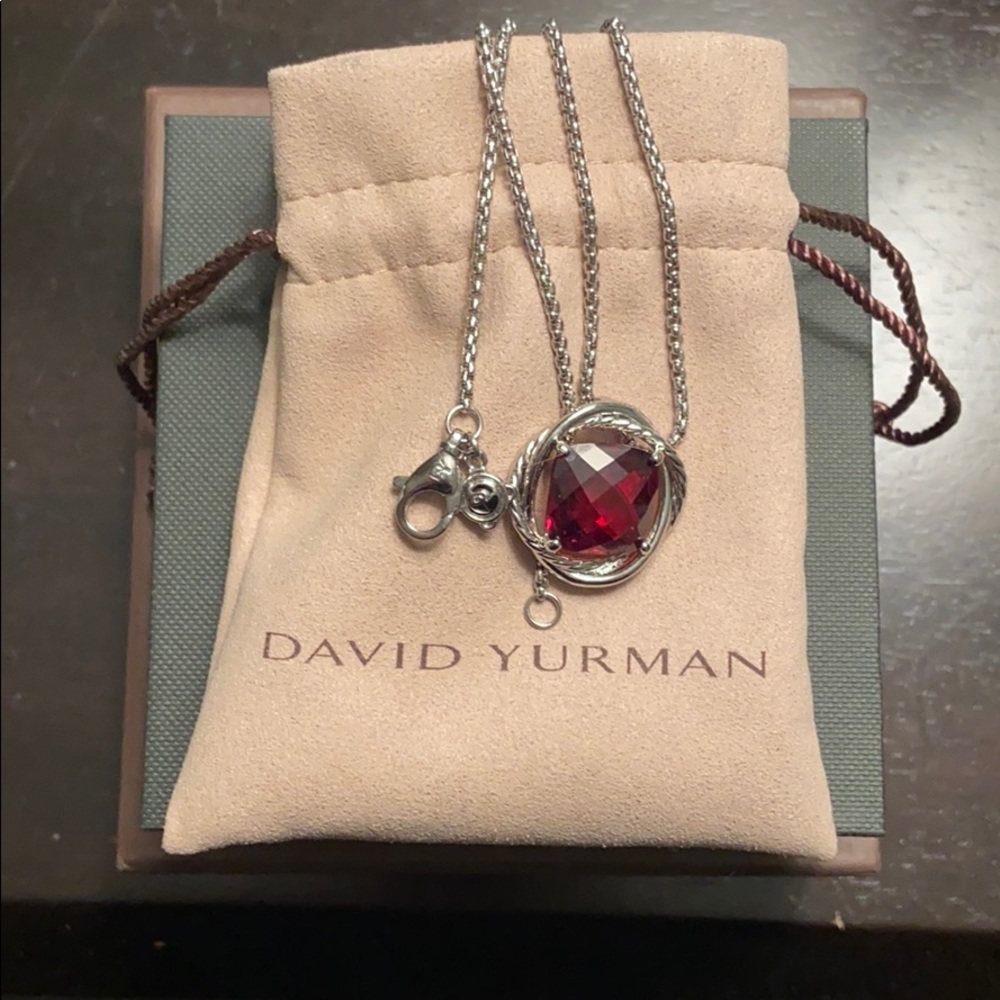 David Yurman Garnet Infinity Necklace